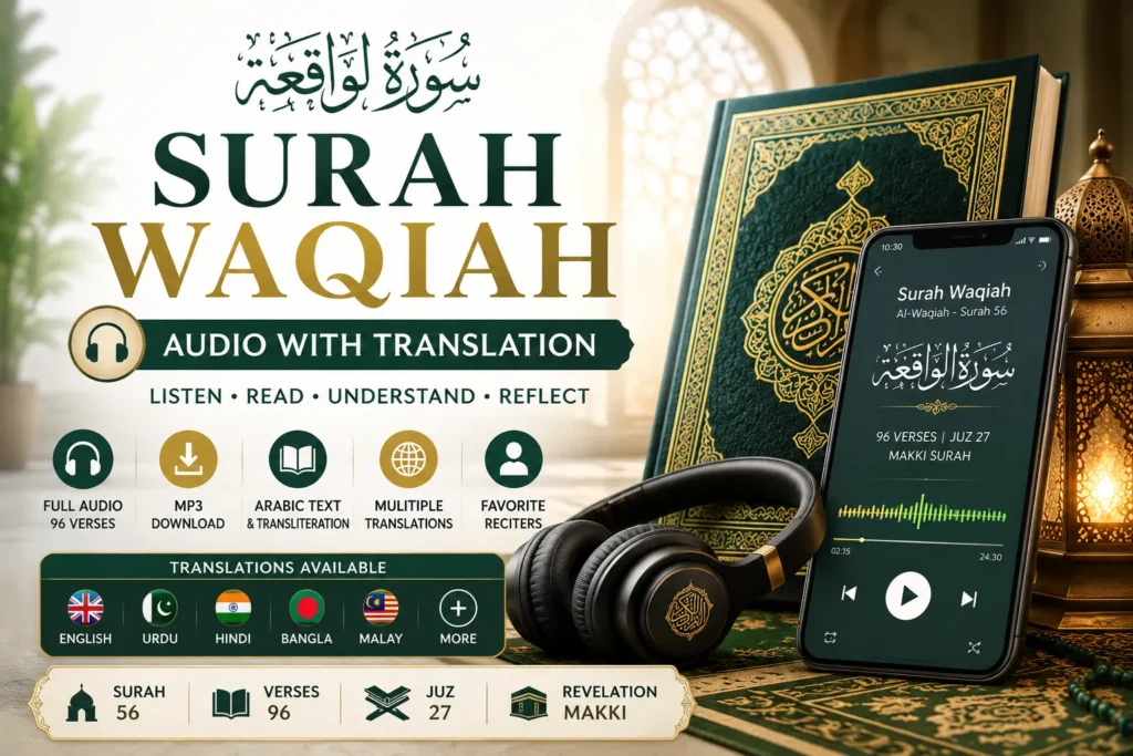 Surah Waqiah Audio with Translation